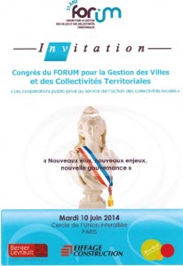 Congrès du FORUM pour la gestion des villes et des collectivités territoriales @ Cercle de l'union interalliée | Paris | Île-de-France | France